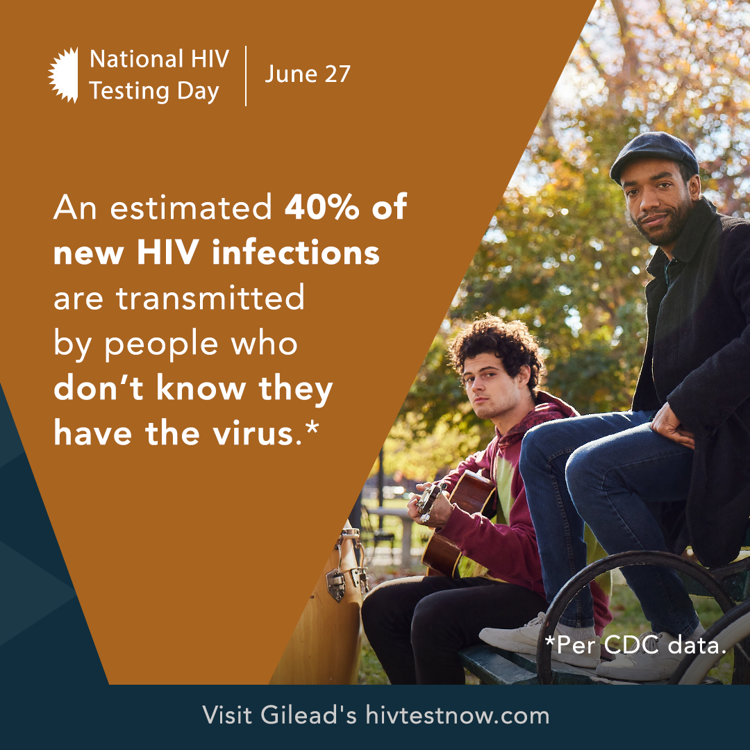 Per the CDC, nearly 40% of new HIV infections are transmitted by people who don't know they have the virus.